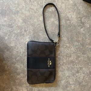 Coach Black and Brown Wristlet
